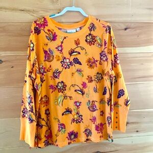 Waffle knit ladies pullover top